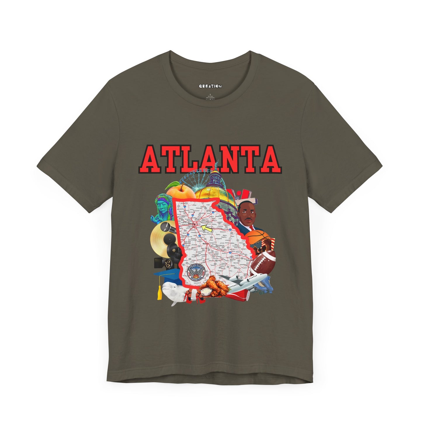 "Atlanta" Graphic Unisex Jersey Short Sleeve Tee - City Pride T-Shirt