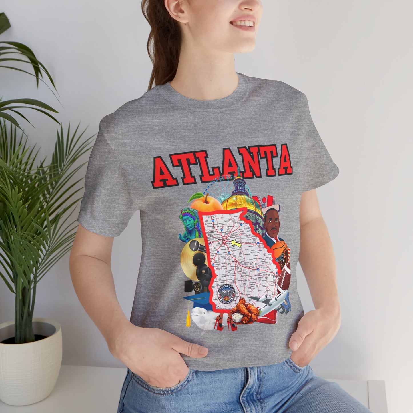 "Atlanta" Graphic Unisex Jersey Short Sleeve Tee - City Pride T-Shirt