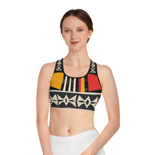 Tribal Adventure - Vibrant Sports Bra - Bold and Stylish Activewear