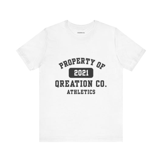 "Qreation Co. Athletics" T-shirt - Athletic Unisex Tee, Casual Wear, Birthday Gift, Sports Apparel, Gift for Him, Gift for Her