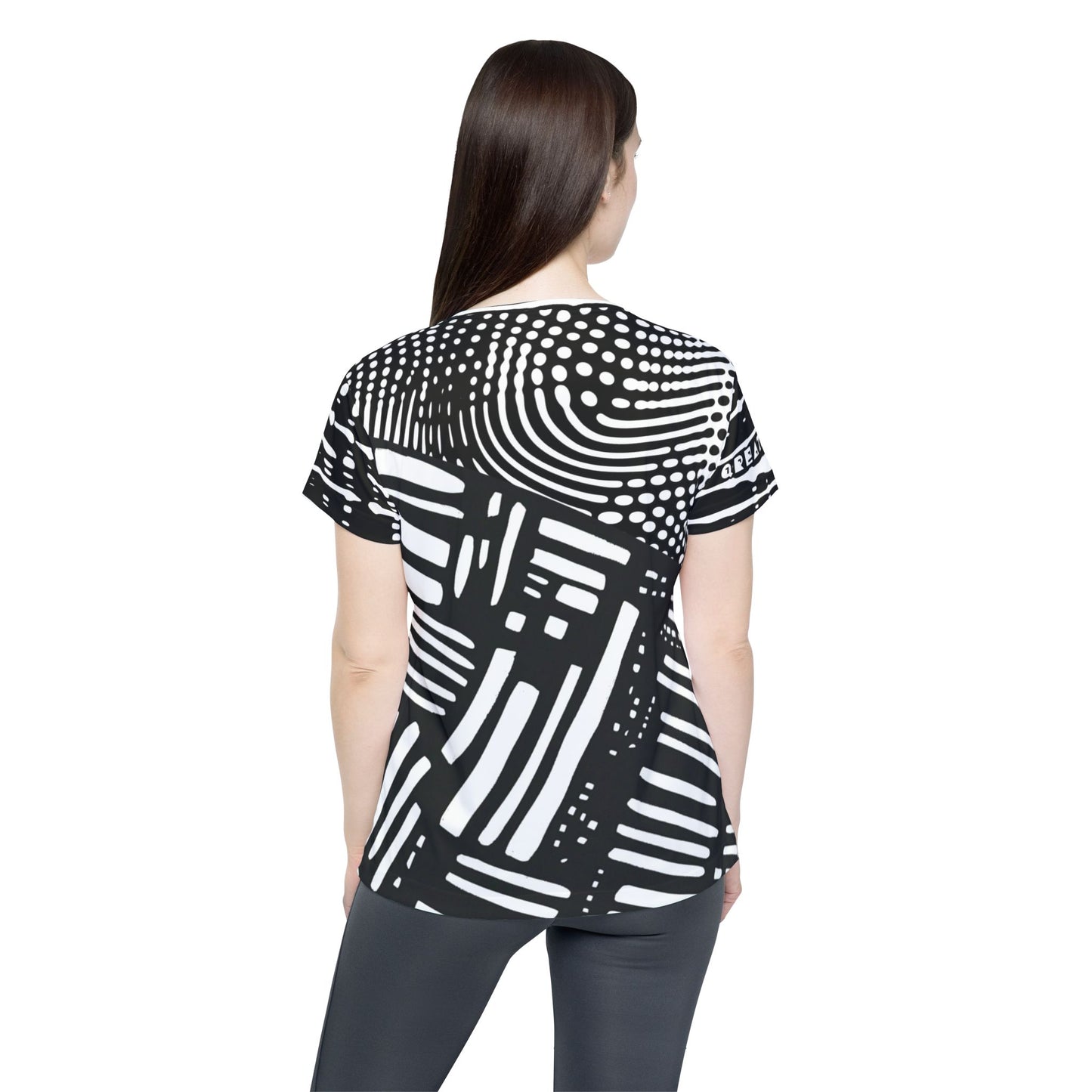Awake - Chic Women's Sports Jersey with Bold Graphic Design