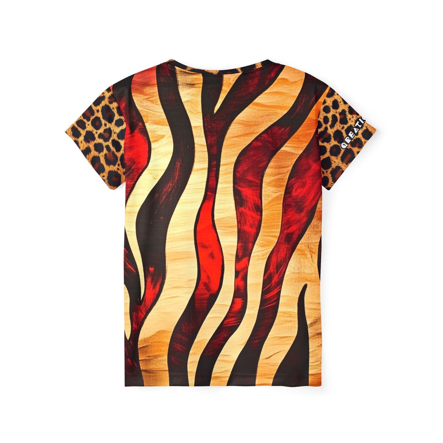 Sahara - Vibrant Animal Print Women's Sports Jersey - Giraffe & Leopard Design