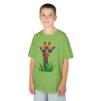 "Too Cool for the Zoo" - Giraffe Kids Tee, Fun Giraffe Shirt, Animal Lover T-Shirt, Birthday Gift, Summer Outing Tee, Casual Kids Apparel