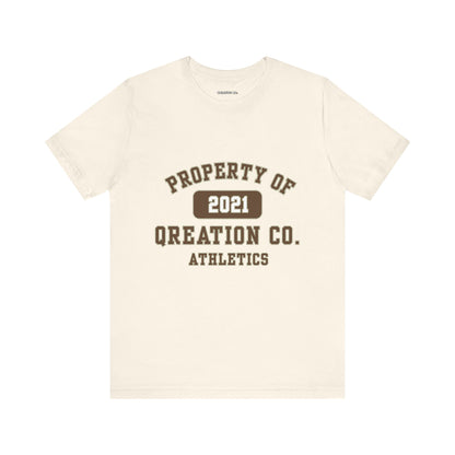 "Qreation Co. Athletics" T-shirt - Athletic Unisex Tee, Casual Wear, Birthday Gift, Sports Apparel, Gift for Him, Gift for Her