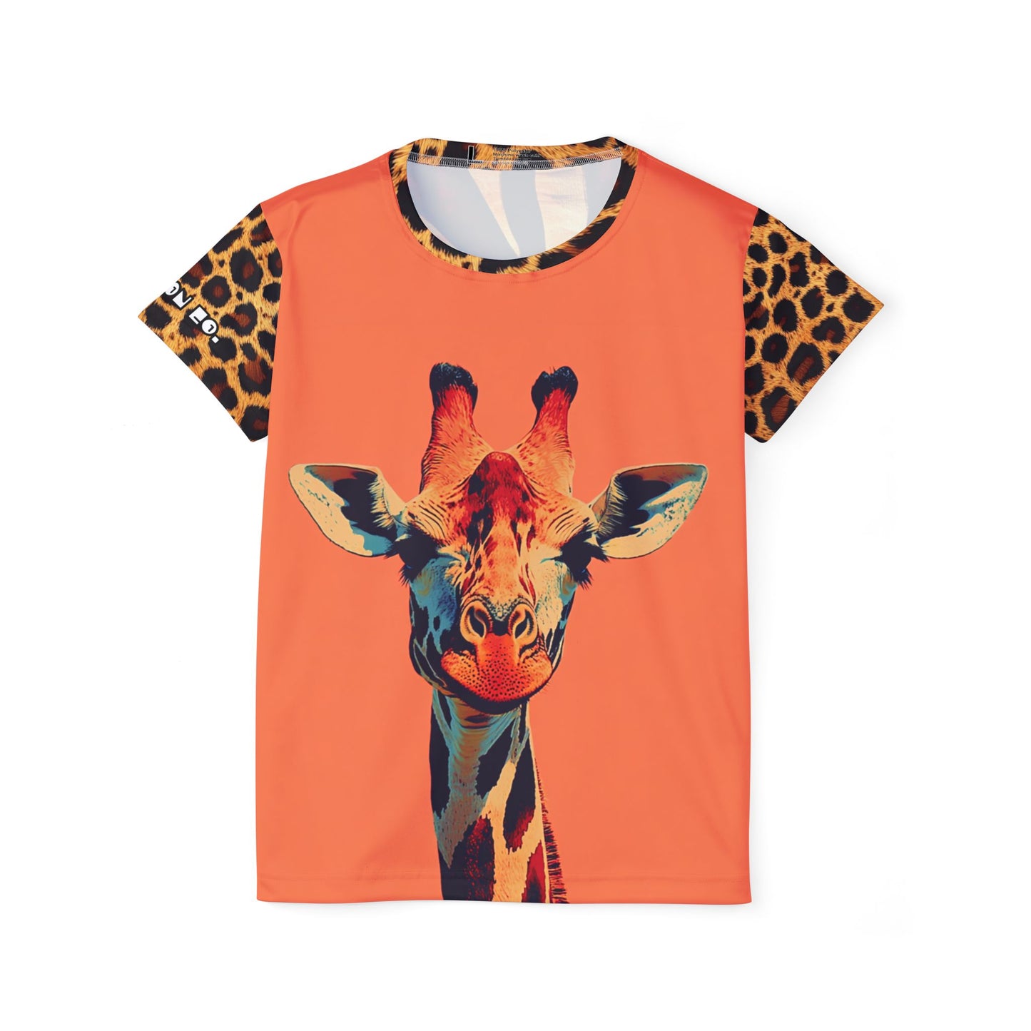 Sahara - Vibrant Animal Print Women's Sports Jersey - Giraffe & Leopard Design