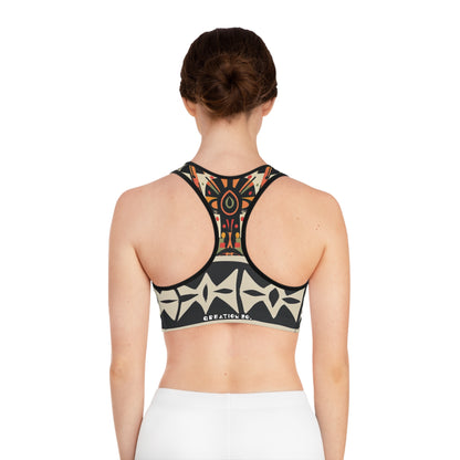 Tribal Adventure - Vibrant Sports Bra - Bold and Stylish Activewear