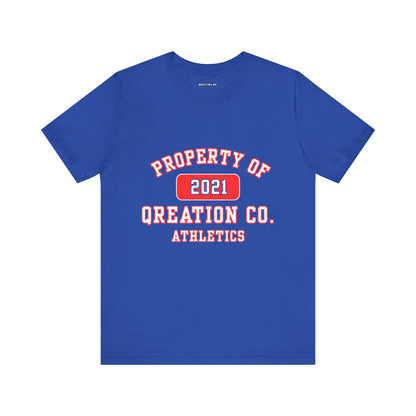 "Qreation Co. Athletics" T-shirt - Athletic Unisex Tee, Casual Wear, Birthday Gift, Sports Apparel, Gift for Him, Gift for Her