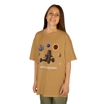 "King of the Cosmos" Racer Tee - Fun Kids T-Shirt, Cute Animal Tee, Gift for Children, Birthday Gift, Playtime Fashion