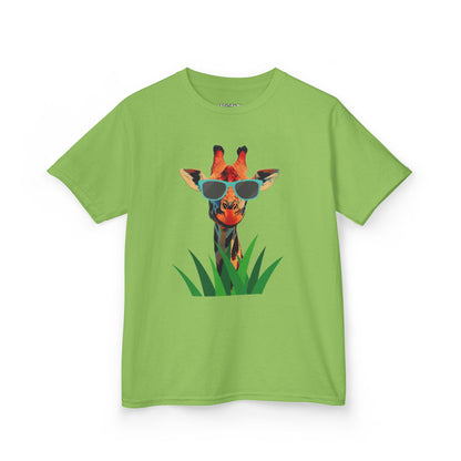 "Too Cool for the Zoo" - Giraffe Kids Tee, Fun Giraffe Shirt, Animal Lover T-Shirt, Birthday Gift, Summer Outing Tee, Casual Kids Apparel