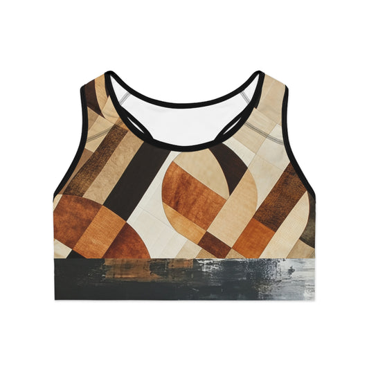 Very Mindful - Abstract Pattern Sports Bra for Active Women