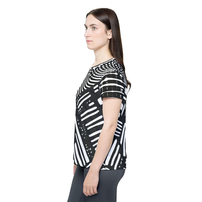 Awake - Chic Women's Sports Jersey with Bold Graphic Design