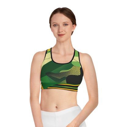 Fatigue Me - Abstract Pattern Sports Bra - Comfortable & Stylish Activewear for Fitness Enthusiasts