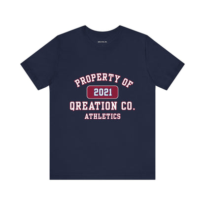 "Qreation Co. Athletics" T-shirt - Athletic Unisex Tee, Casual Wear, Birthday Gift, Sports Apparel, Gift for Him, Gift for Her