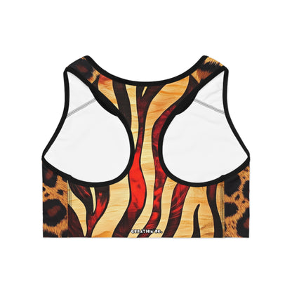 Sahara - Wildlife Sports Bra - Animal Print Fitness Top